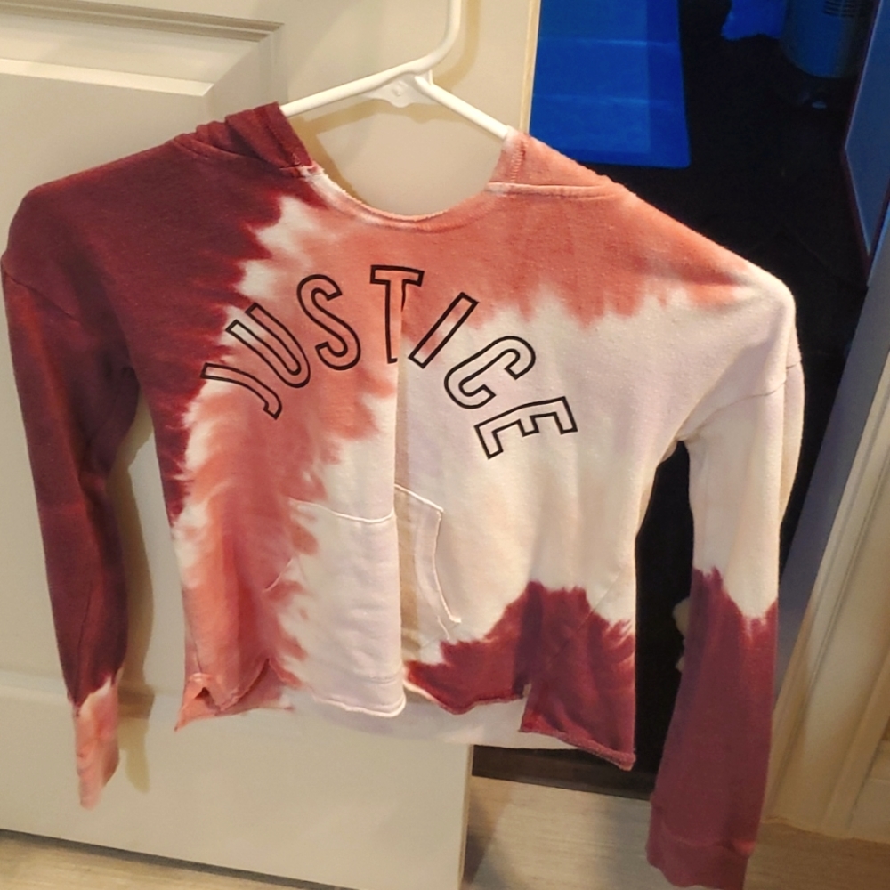 Purple, reddish, pink crop hoodie